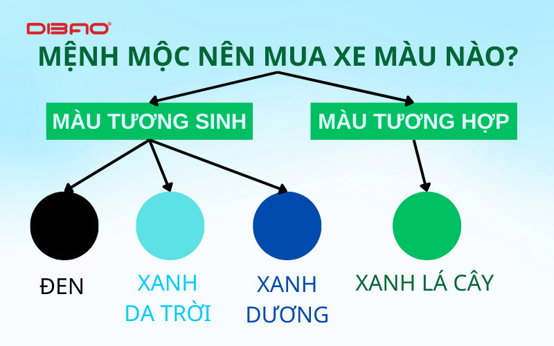 mệnh mộc nên đi xe màu gì